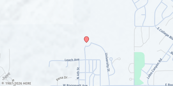 Map showing New Mexico State University - Grants at 1500 3rd St, Grants, NM