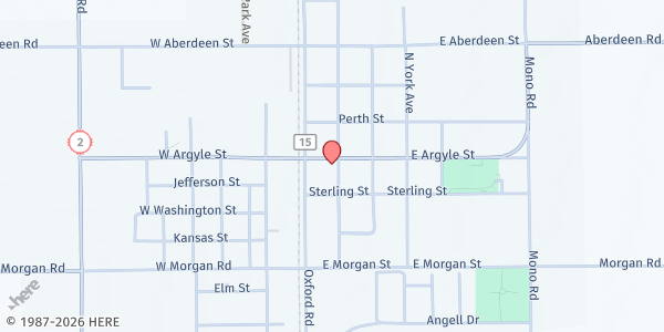 Map showing Loaves & Fishes Food Pantry at 120 East Argyle Street, Hagerman, NM