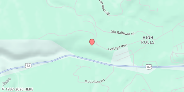 Map showing Sacramento Mountains Senior Center at 56 Cottage Row, High Rolls, NM