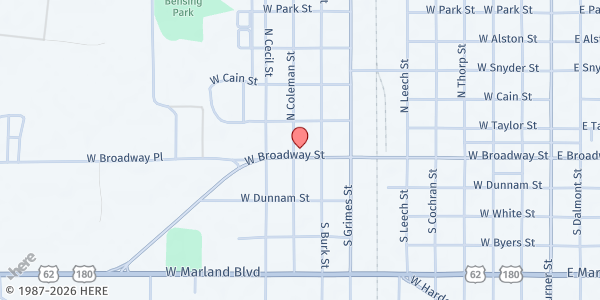 Map showing Guidance Center Of Lea County at 920 W Broadway St., Hobbs, NM