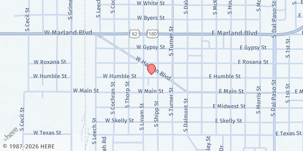 Map showing Impacto Centro Cristiano at 721 S Shipp St., Hobbs, NM
