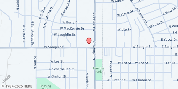 Map showing Temple Baptist Church at 1113 N Grimes St., Hobbs, NM