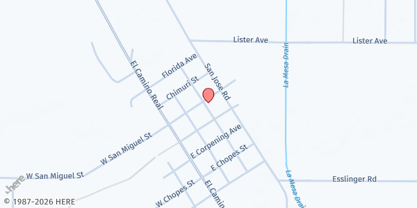 Map showing San Jose Catholic Church at 317 E Josephine St., La Mesa, NM
