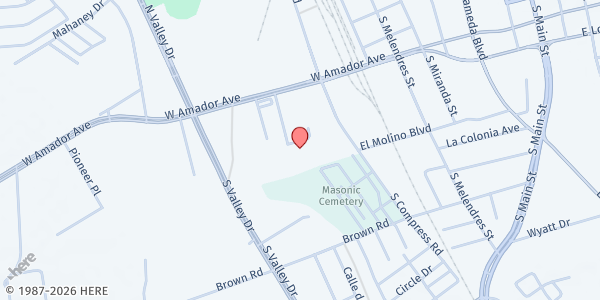 Map showing Casa de Peregrinos at 999 W. Amador Ave.; Suite F, Las Cruces, NM