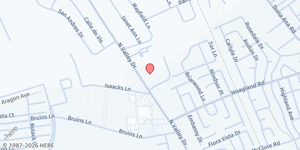 Map showing Church Triumphant at 2020 N Valley Dr., Las Cruces, NM