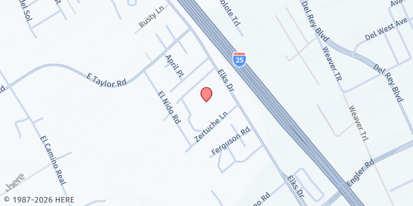 Map showing Columbia Elementary School at 4555 Elks Dr., Las Cruces, NM