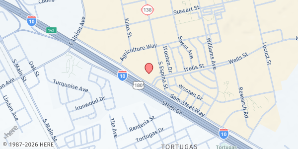 Map showing Comfort Casita at 3400 S. Espina street, Las Cruces, NM