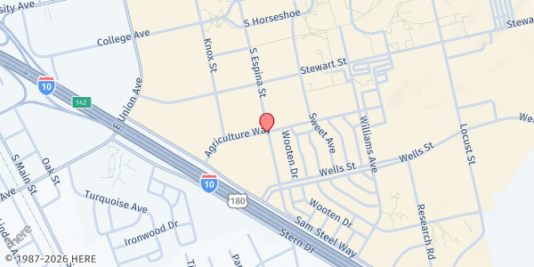 Map showing DACC Main at 3400 S. Espina, Las Cruces, NM