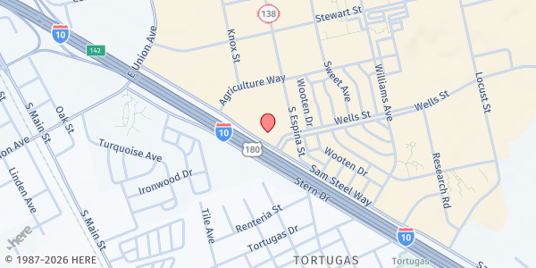 Map showing Dona Ana Community College - Main Campus at 3400 S. Espina, Las Cruces, NM