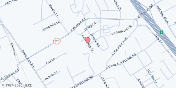 Map showing Dona Ana - Dona Ana Community Center at 5745 Ledesma Dr, Las Cruces, NM