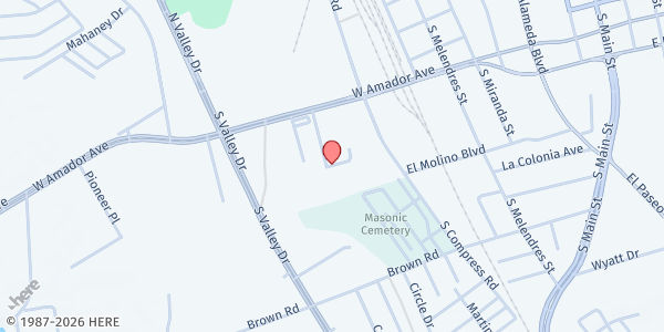 Map showing El Caldito Soup Kitchen at 999 W Amador Ave., Las Cruces, NM