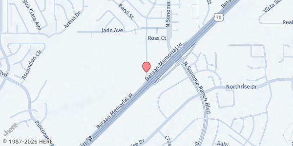 Map showing Highland Elementary (CHI 9)- LC at 4201 Emerald Street, Las Cruces, NM