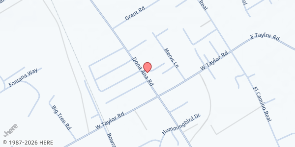 Map showing Igesia De Dios Pentecostal at 4950 Dona Ana Rd., Las Cruces, NM