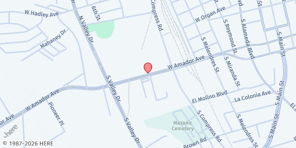 Map showing Las Cruces Gospel Rescue Mission at 1050 W. Amador Ave, Las Cruces, NM