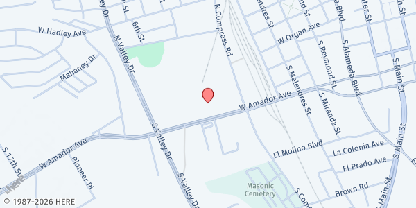 Map showing Las Cruces Gospel Rescue Mission at 1050 W Amador Ave., Las Cruces, NM