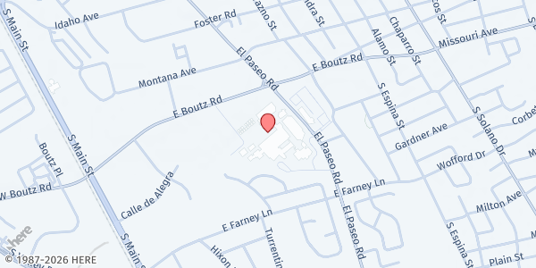 Map showing Las Cruces High School at 1755 El Paseo Rd, Las Cruces, NM