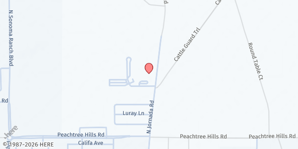Map showing Mesa Middle School at 7225 N Jornada Rd, Las Cruces, NM