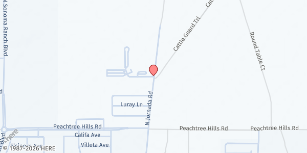 Map showing Mesa Middle School at 7225 North Jornada Rd, Las Cruces, NM
