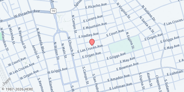 Map showing Outcry in the Barrio at 319 N Mesquite, Las Cruces, NM