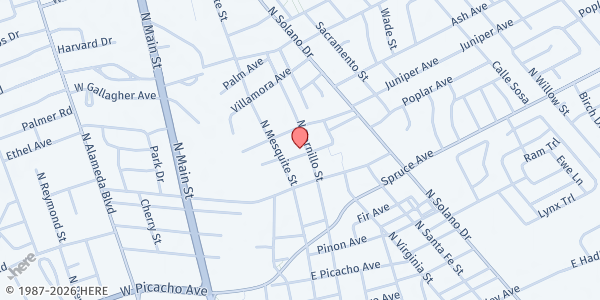 Map showing Philathea SDA Church at 1351 N. Tornillo Street, Las Cruces, NM