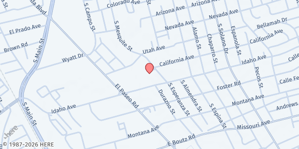 Map showing The Ability Center at 715 E Idaho Ave., Las Cruces, NM