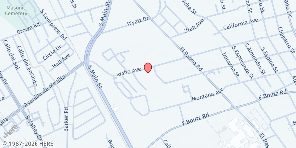 Map showing The Salvation Army Family Store & Donation Center at 220 E Idaho Ave., Las Cruces, NM