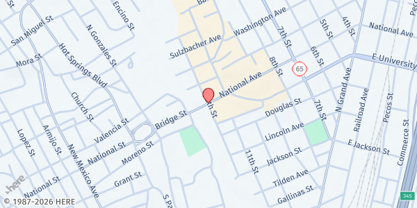 Map showing Comedor de San Pascual at 1810 Plaza, Las Vegas, NM