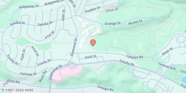 Map showing Immaculate Heart of Mary Catholic Church - Loaves and Fishes Ministry at 3700 Canyon Rd., Los Alamos, NM