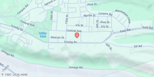 Map showing United Way of Northern New Mexico - Los Alamos at 1200 Trinity Dr, Los Alamos, NM