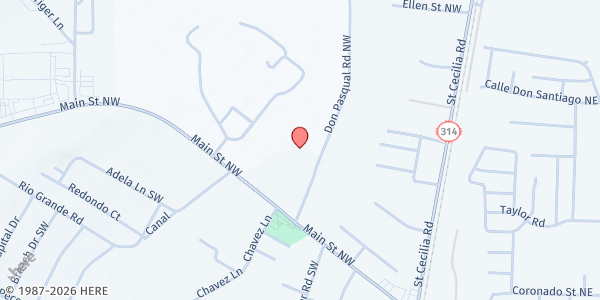 Map showing Fred Luna Multigenerational Center at 315 Don Pasqual Rd. NW, Los Lunas, NM