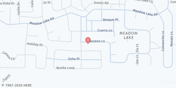 Map showing Indian Outreach at 06 Manzano Ln., Los Lunas, NM
