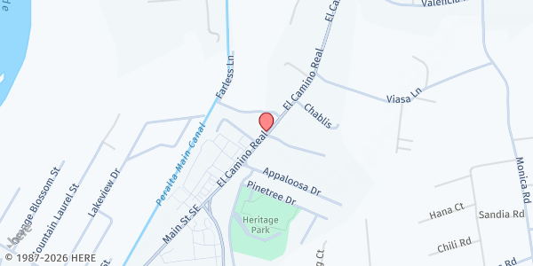 Map showing SVDP - Peralta at 3466 Hwy 47, Los Lunas, NM