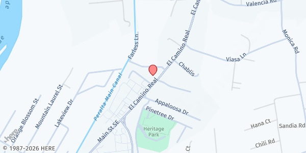 Map showing SVDP - Peralta at 3466 Hwy 47, Los Lunas, NM