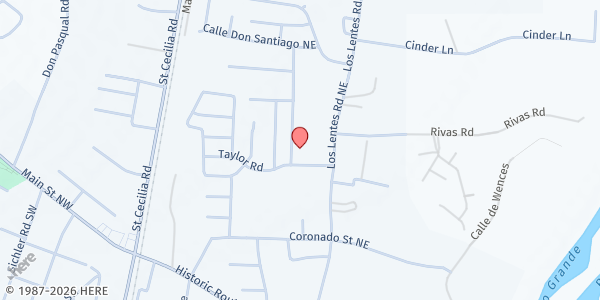 Map showing Westside Family Chapel at 630 Taylor Rd. NE, Los Lunas, NM