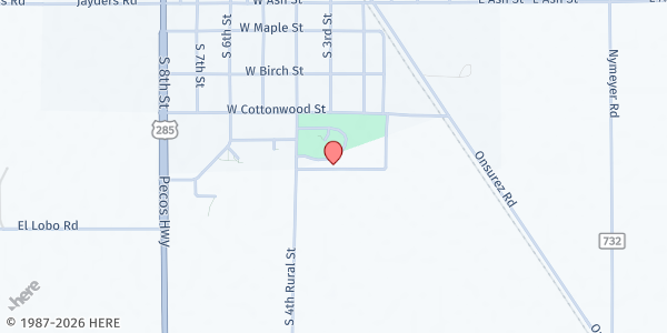 Map showing Loving Health Center HFE at 602 S 4th St, Loving, NM