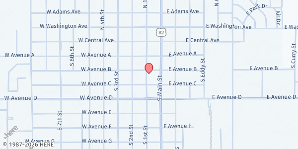 Map showing Lovington Food Coalition - Church of the Nazarene at 301 S 1st St., Lovington, NM