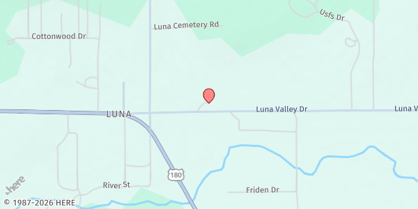 Map showing Luna Community Center at 31 Luna Valley Rd. Hwy 180, Luna, NM