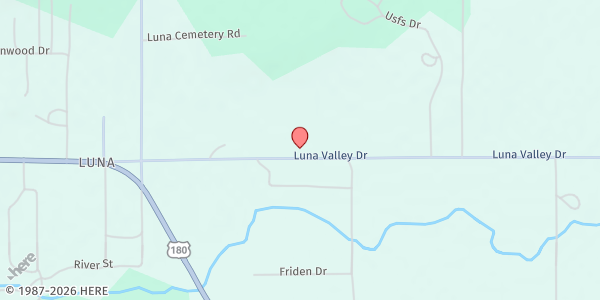 Map showing Luna Community Center - Luna Food Pantry at 31 Luna Valley Dr., Luna, NM