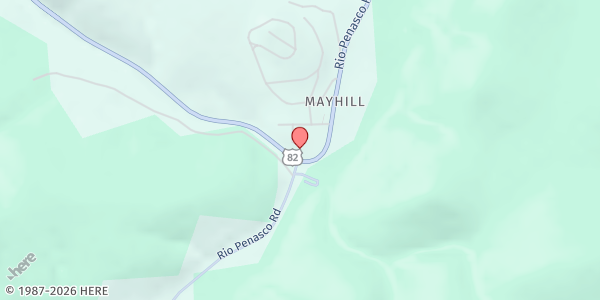 Map showing Mayhill Community Center at 15 Civic Center Dr., Mayhill, NM