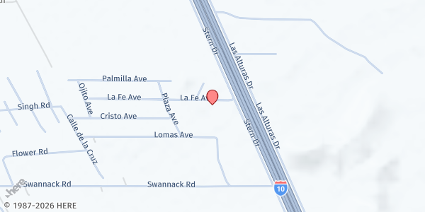 Map showing Mesquite - Mesquite Community Center at 180 La Fe Ave, Mesquite, NM