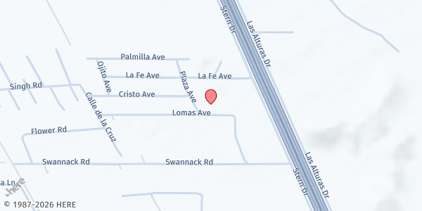 Map showing San Pedro Catholic Church at 137 Lomas Ave., Mesquite, NM