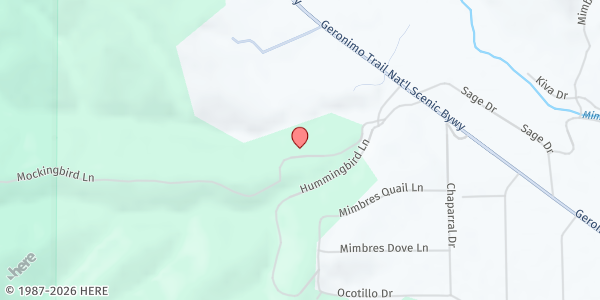 Map showing Mimbres Valley Health Action League at c/o 22 Rainbow Rd., Mimbres, NM