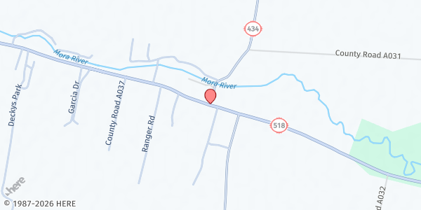 Map showing St. Gertrude's Church at 1 Church Plz., Mora, NM