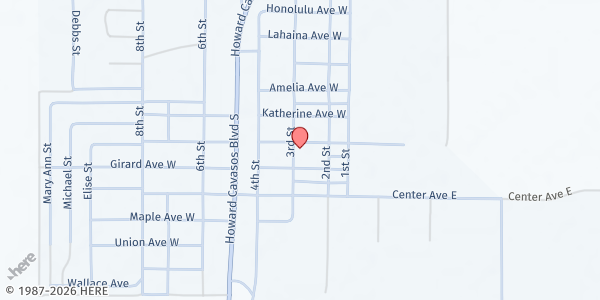 Map showing Estancia Valley Catholic Parish - St. Vincent de Paul at 1400 3rd St. S, Moriarty, NM