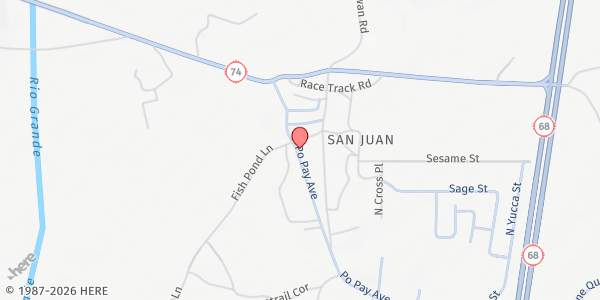 Map showing Eight Indian Pueblos - Food Distribution Center at , Ohkay Owingeh, NM