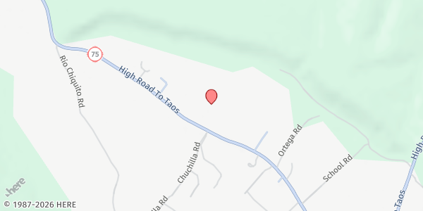 Map showing MAS Comunidad at 14156 NM-75, Peñasco, NM