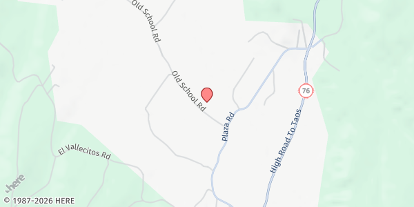 Map showing Peñasco Independent School Student Pantry at 13 Old School Rd, Peñasco, NM