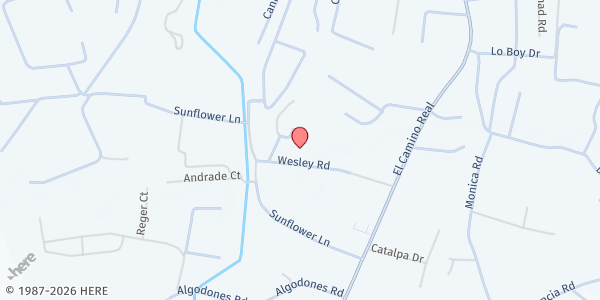 Map showing Peralta Methodist Church at 25 Wesley Road, Peralta, NM