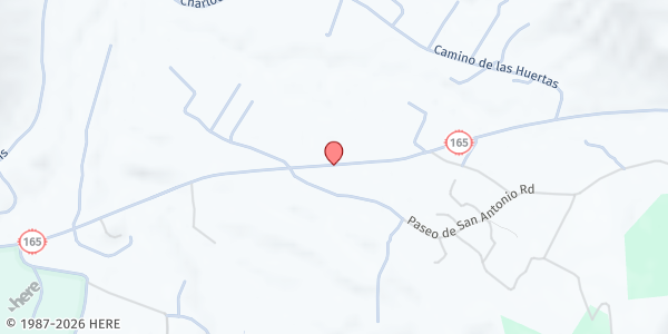 Map showing Casa Rosa Food Pantry at 640 Highway 165, Placitas, NM