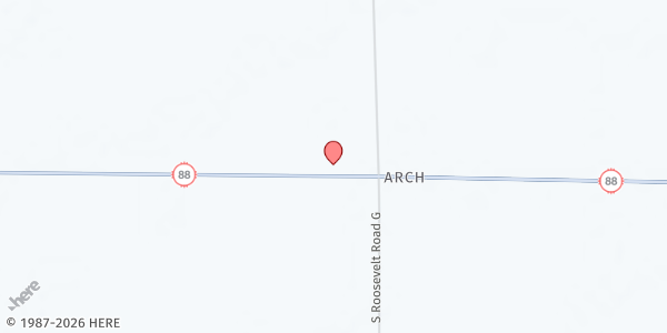 Map showing Arch Community Center at 1574 NM-88, Portales, NM